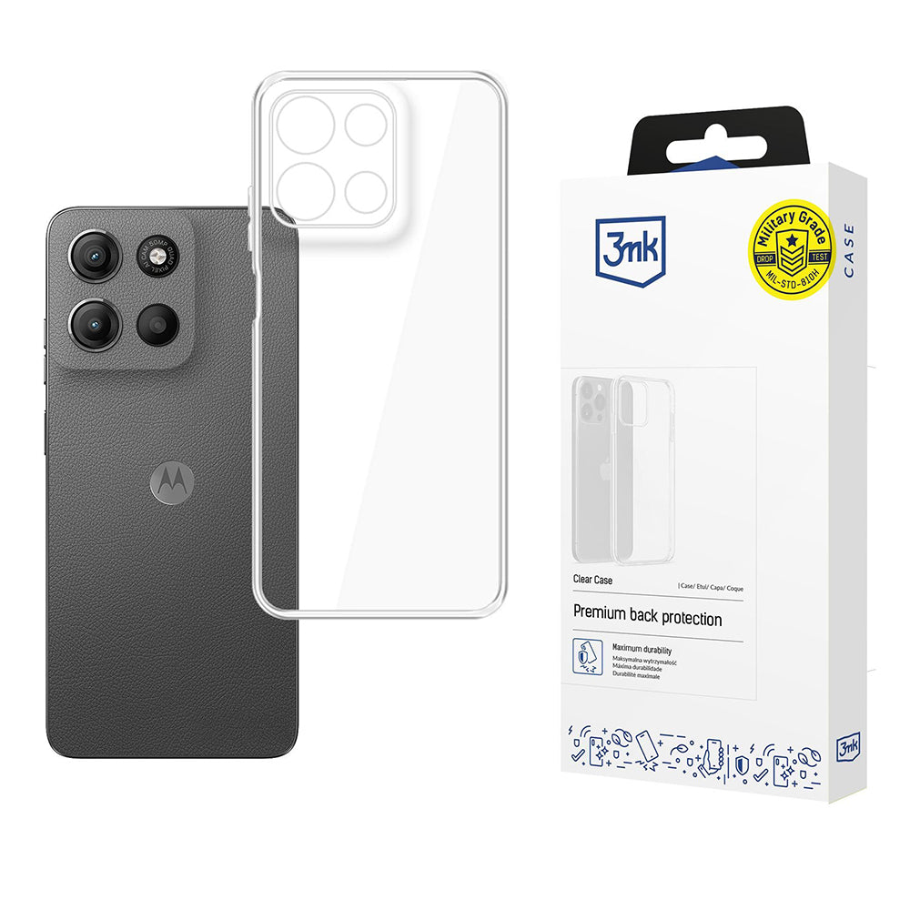 Capa para Motorola Moto G15 / G15 Power, 3MK, Clear, Transparente