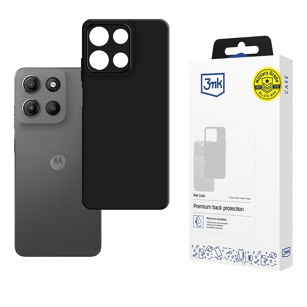 Capa para Motorola Moto G15 / G15 Power, 3MK, Preta Mate