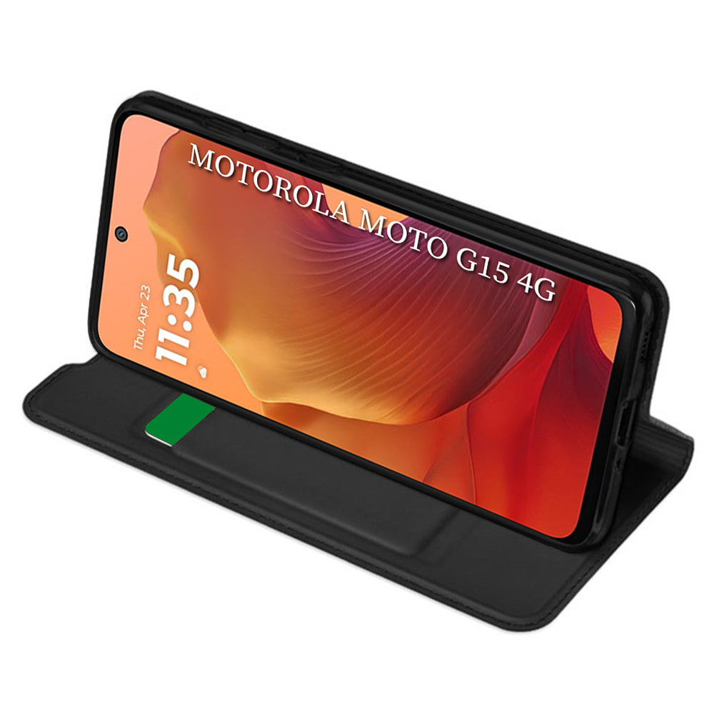 Capa para Motorola Moto G15 / G15 Power, Techsuit, Magskin Book, Preta