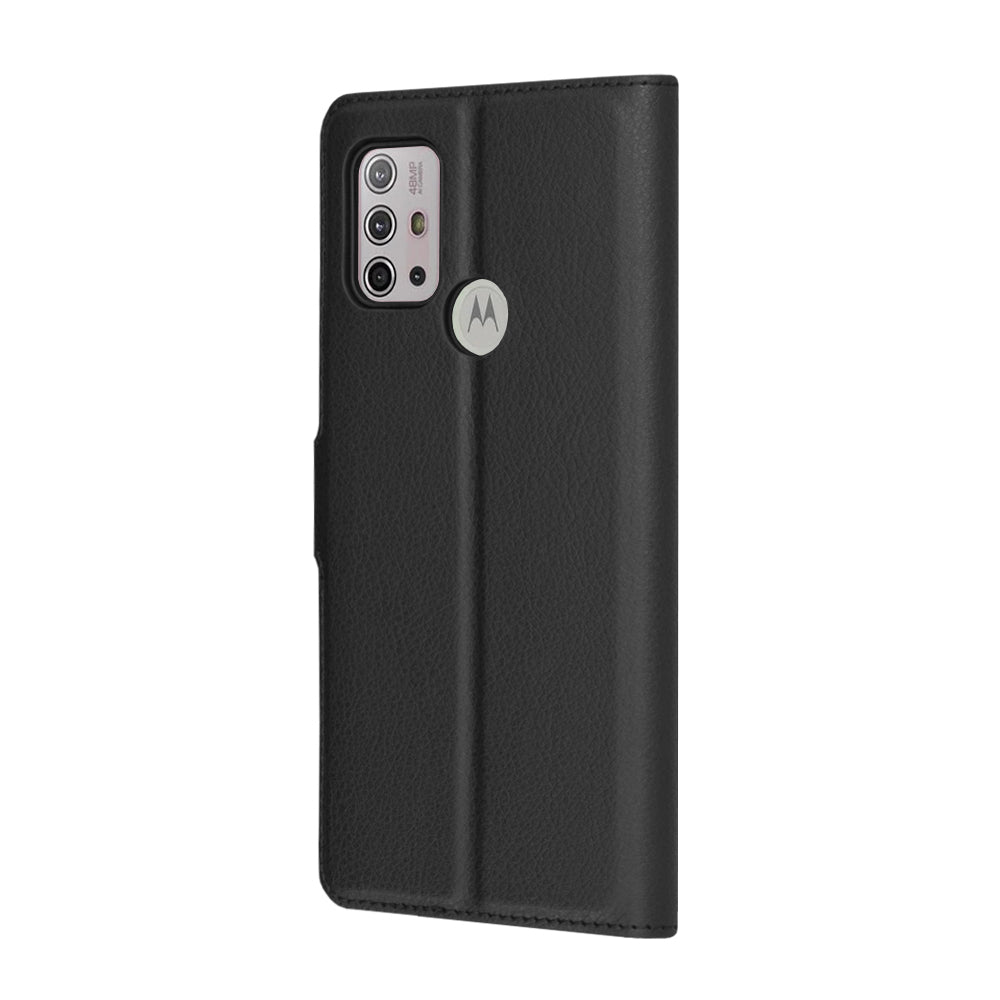 Capa para Motorola Moto G30 / G20 / G10, Techsuit, Leather Folio, Preta
