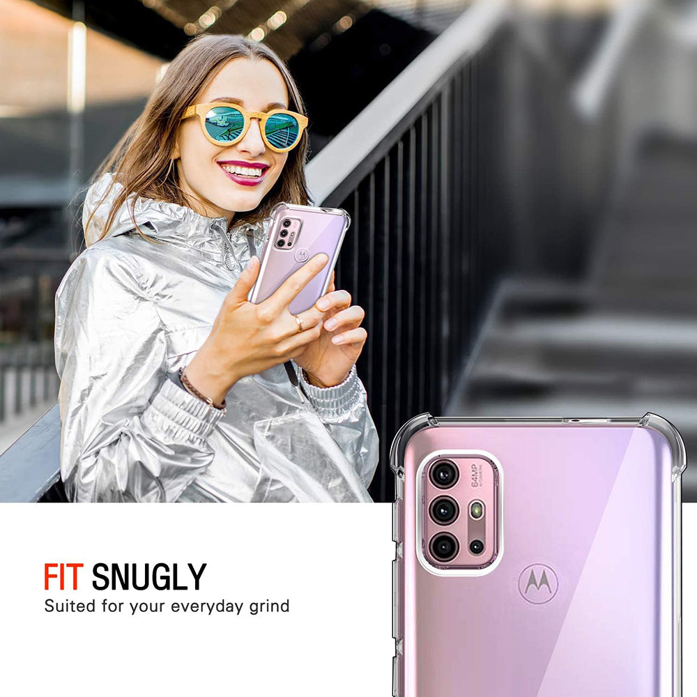 Capa para Motorola Moto G30 / G20 / G10, Techsuit, Transparente à Prova de Choques, Transparente