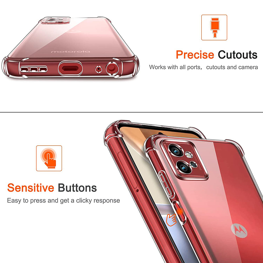Capa para Motorola Moto G32, Techsuit, Shockproof Clear, Transparente