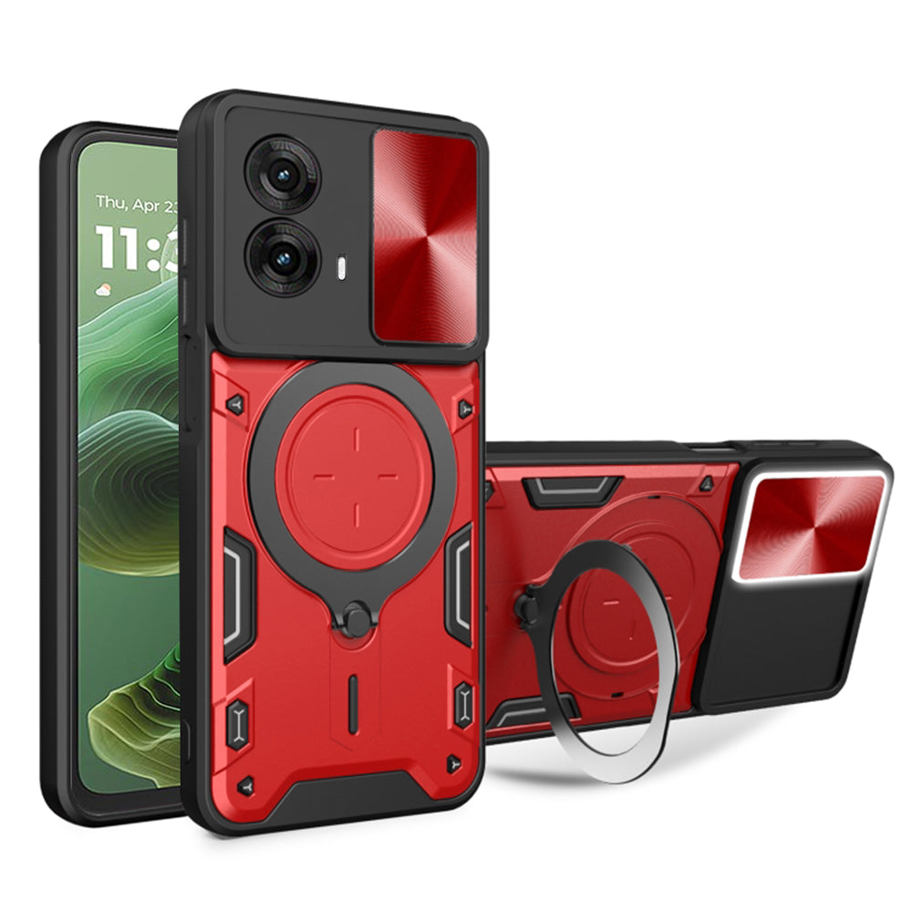 Capa para Motorola Moto G35, Techsuit, CamGuard Pro, Vermelha