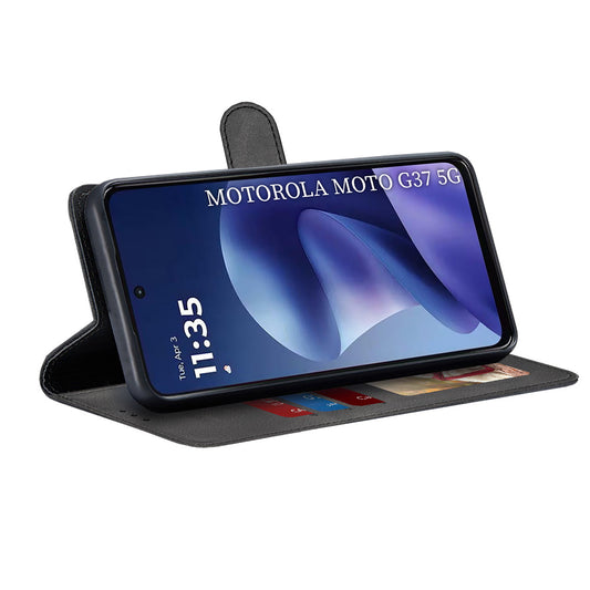 Capa para Motorola Moto G47 / G37 Power / G37, Techsuit, Diary Book, Preta