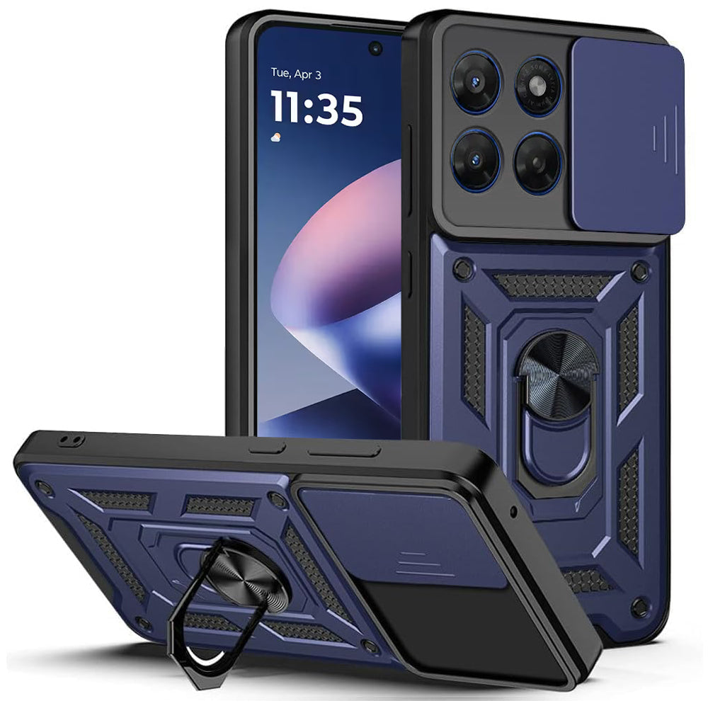 Capa para Motorola Moto G47 / G37, Techsuit, CamShield, Azul