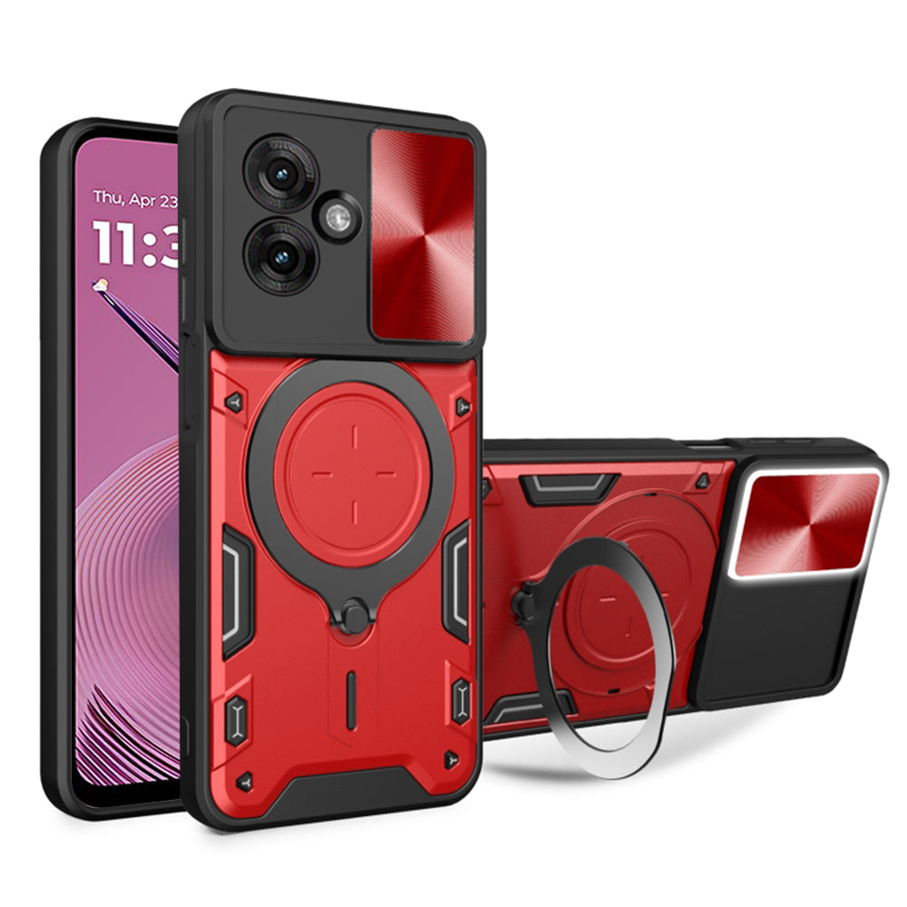 Capa para Motorola Moto G55, Techsuit, CamGuard Pro, Vermelha