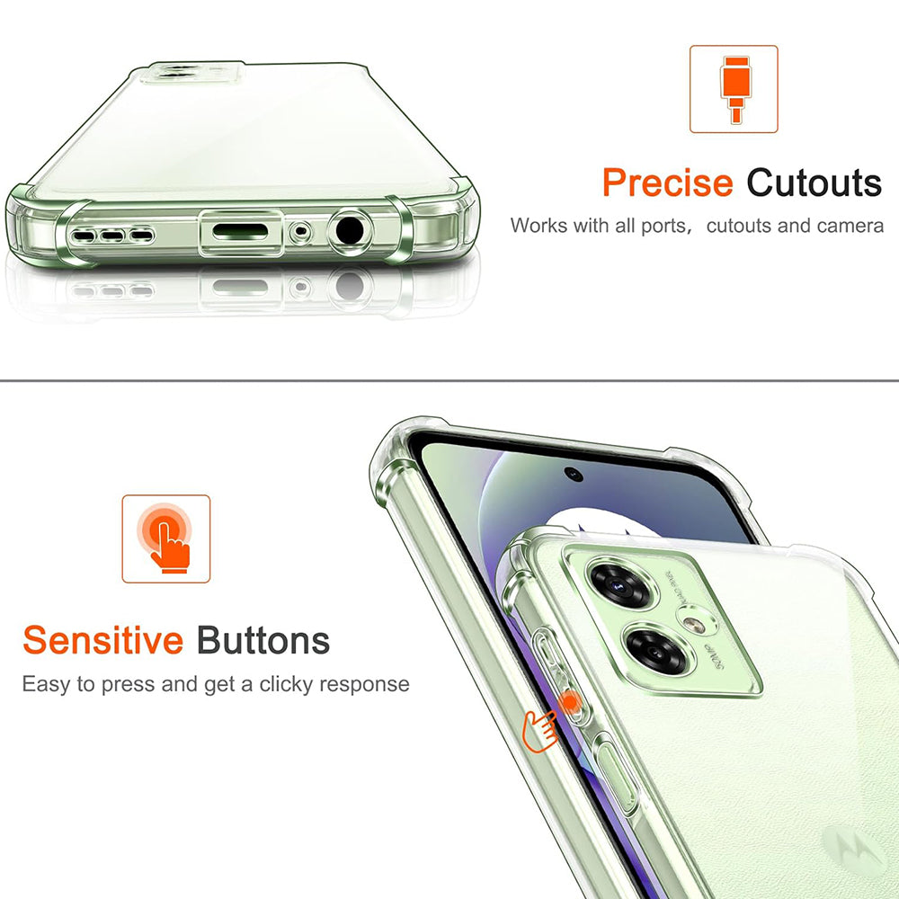 Capa para Motorola Moto G55, Techsuit, Shockproof Clear, Transparente