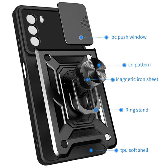Capa para Motorola Moto G62 5G, Techsuit, CamShield, Preta