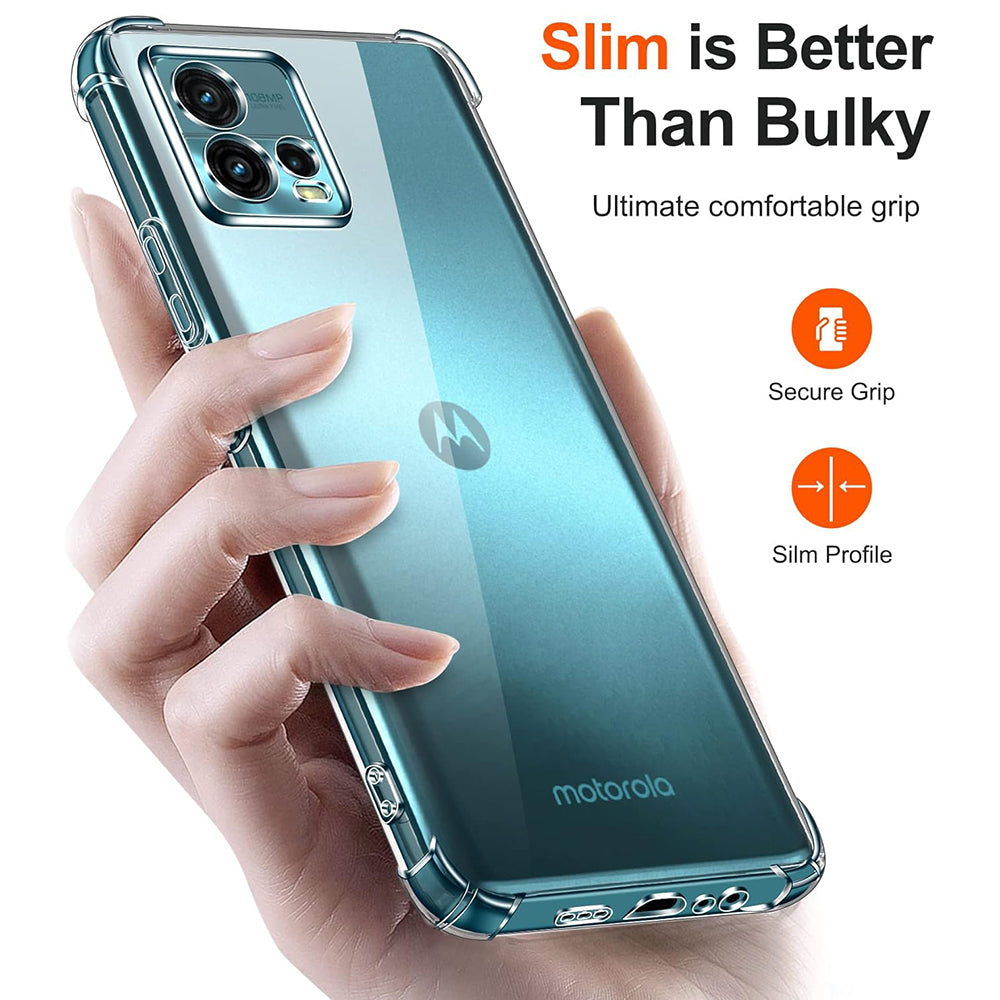 Capa para Motorola Moto G72, Techsuit, Shockproof Clear, Transparente