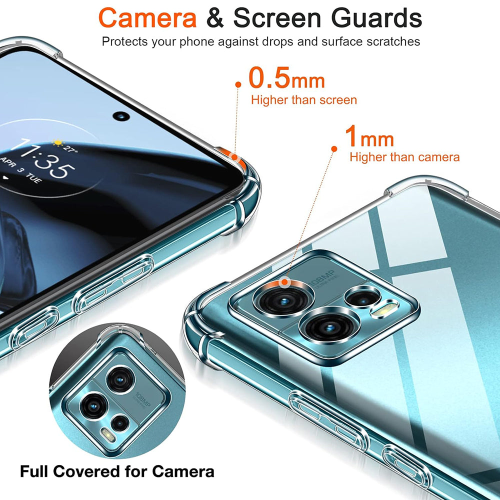 Capa para Motorola Moto G72, Techsuit, Shockproof Clear, Transparente