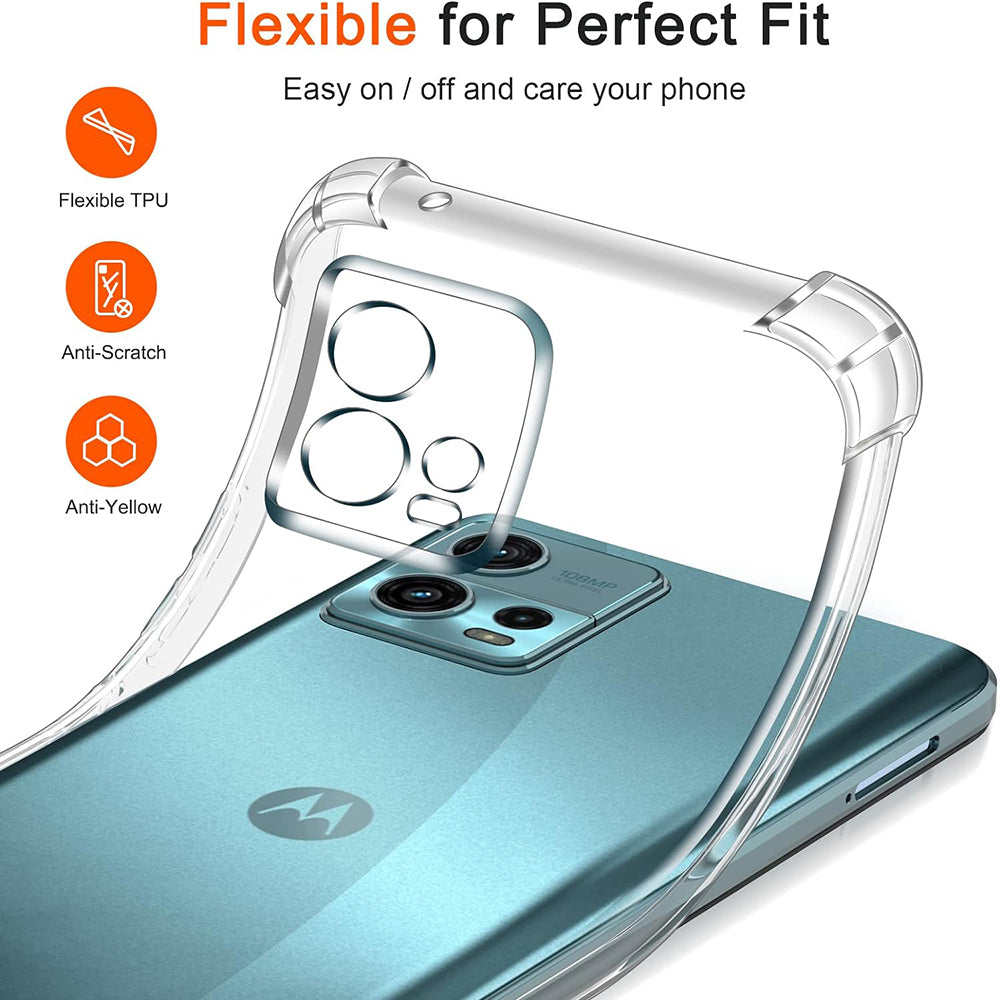 Capa para Motorola Moto G72, Techsuit, Shockproof Clear, Transparente