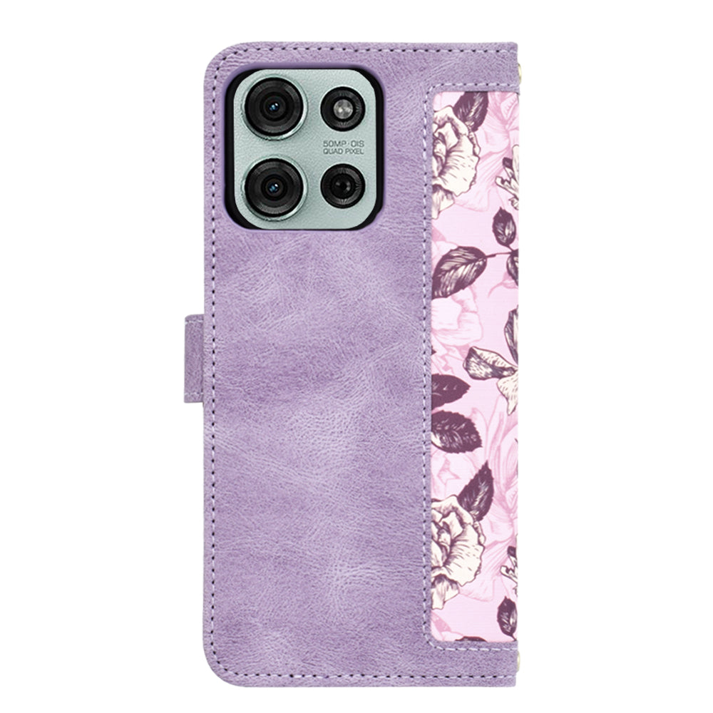 Capa para Motorola Moto G75, Techsuit, FlipCraft, Roxo