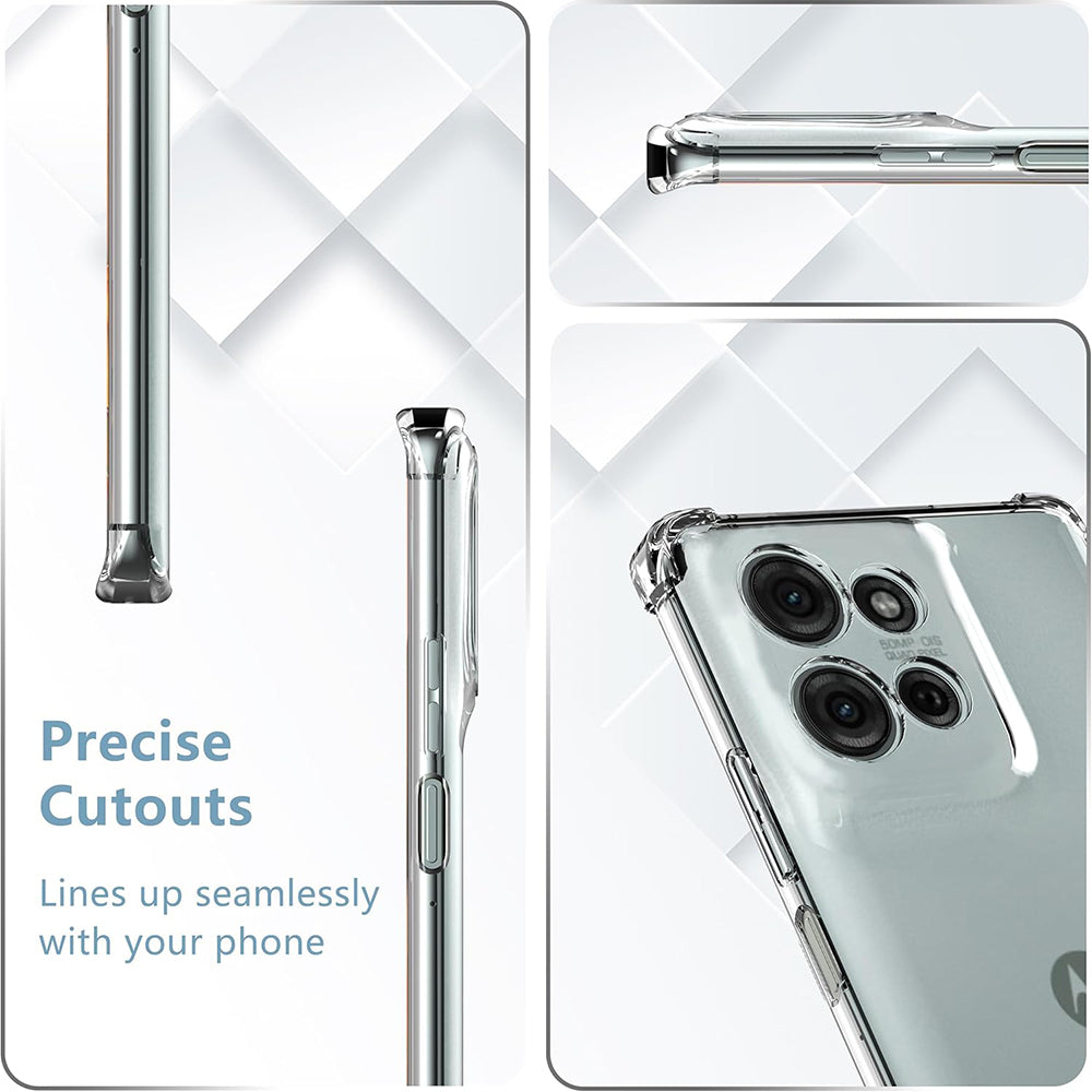 Capa para Motorola Moto G75, Techsuit, Shockproof Clear, Transparente