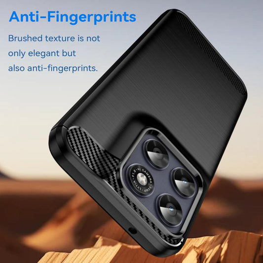 Capa para Motorola Moto G77 / G67, Techsuit, Carbono, Preta