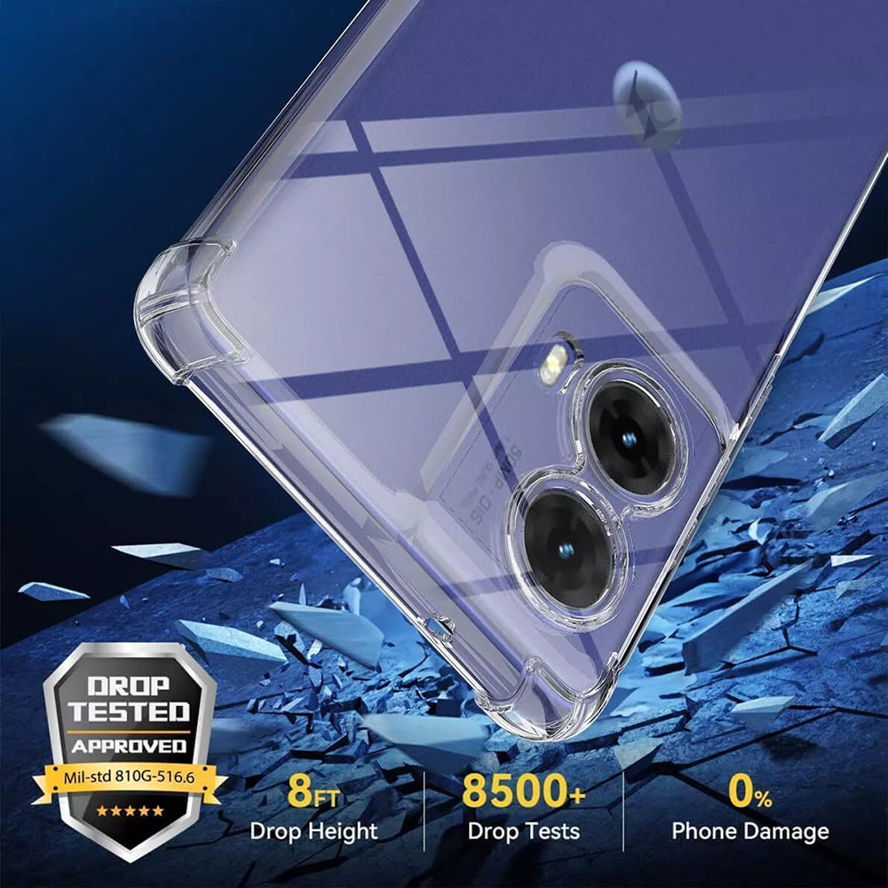 Capa para Motorola Moto G85, Techsuit, Shockproof Clear, Transparente