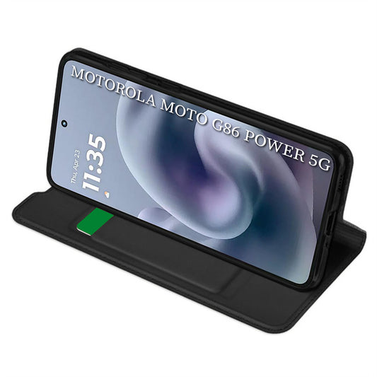 Capa para Motorola Moto G86 Power, Techsuit, Magskin Book, Preta