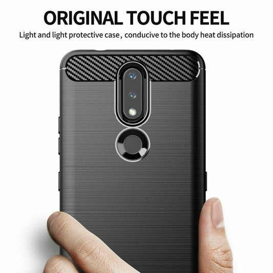 Capa para Nokia 2.4, Techsuit, Carbono, Preta