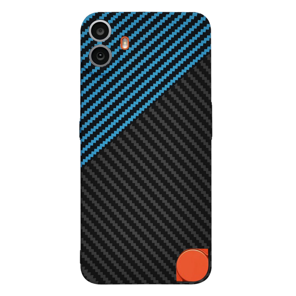Capa para Nothing CMF Phone 1, Techsuit, Carbonite FiberShell, Preto Azul
