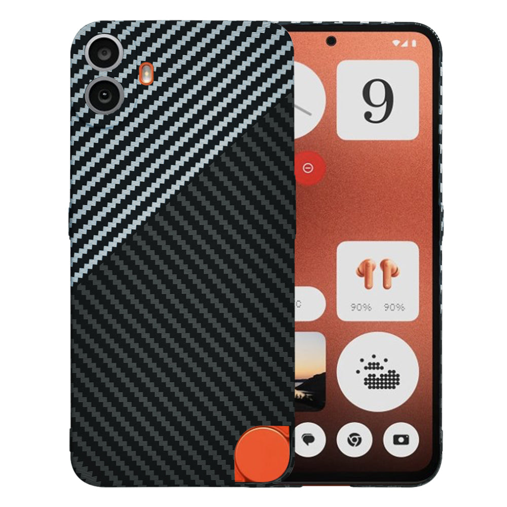 Capa para Nothing CMF Phone 1, Techsuit, Carbonite FiberShell, Preto Cinzento