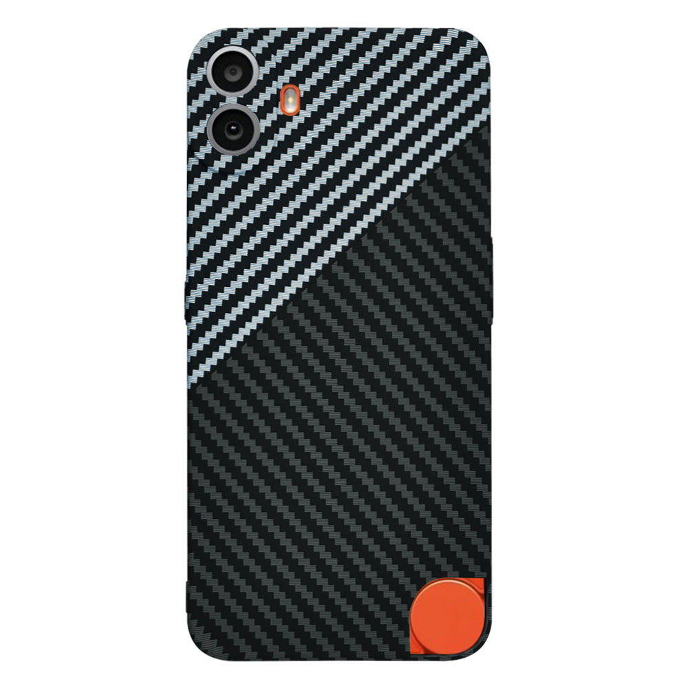 Capa para Nothing CMF Phone 1, Techsuit, Carbonite FiberShell, Preto Cinzento