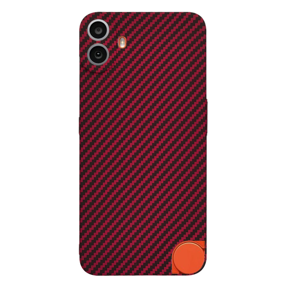 Capa para Nothing CMF Phone 1, Techsuit, Carbonite FiberShell, Vermelha