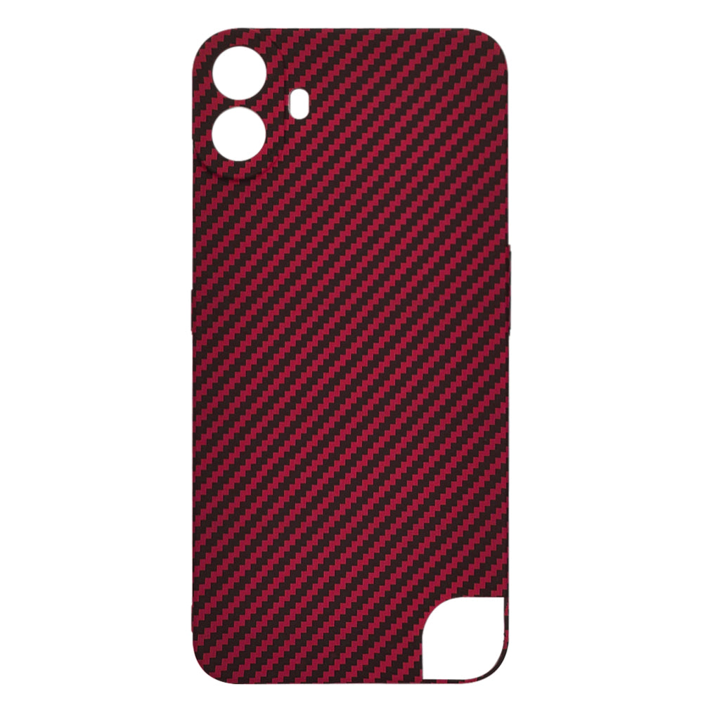 Capa para Nothing CMF Phone 1, Techsuit, Carbonite FiberShell, Vermelha