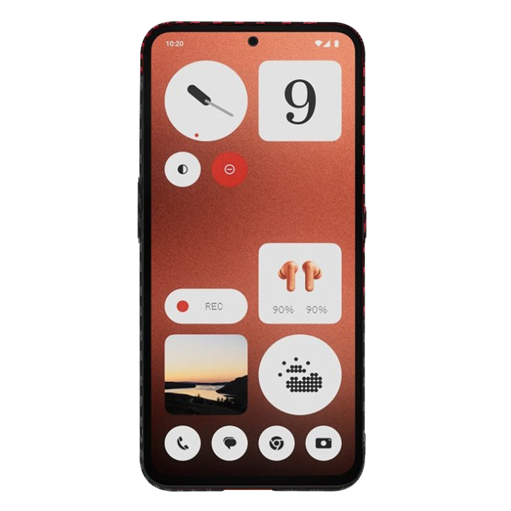 Capa para Nothing CMF Phone 1, Techsuit, Carbonite FiberShell, Preto Vermelho