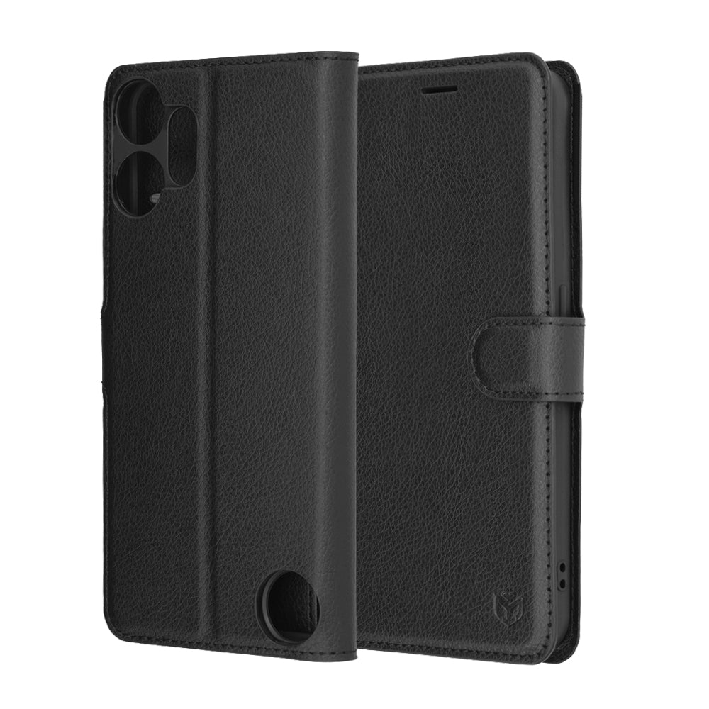 Capa para Nothing CMF Phone 2 Pro, Techsuit, Leather Folio, Preta