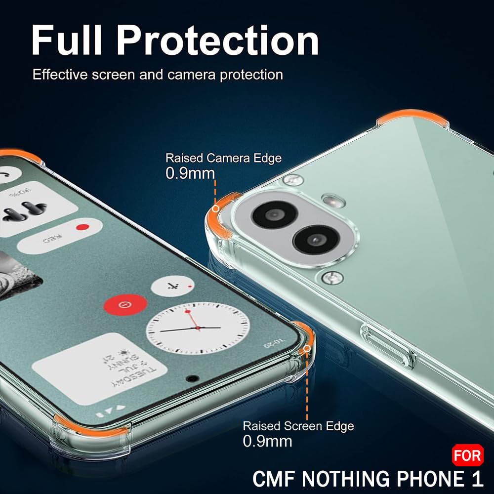 Capa para Nothing CMF Phone 2 Pro, Techsuit, Transparente à Prova de Choques, Transparente