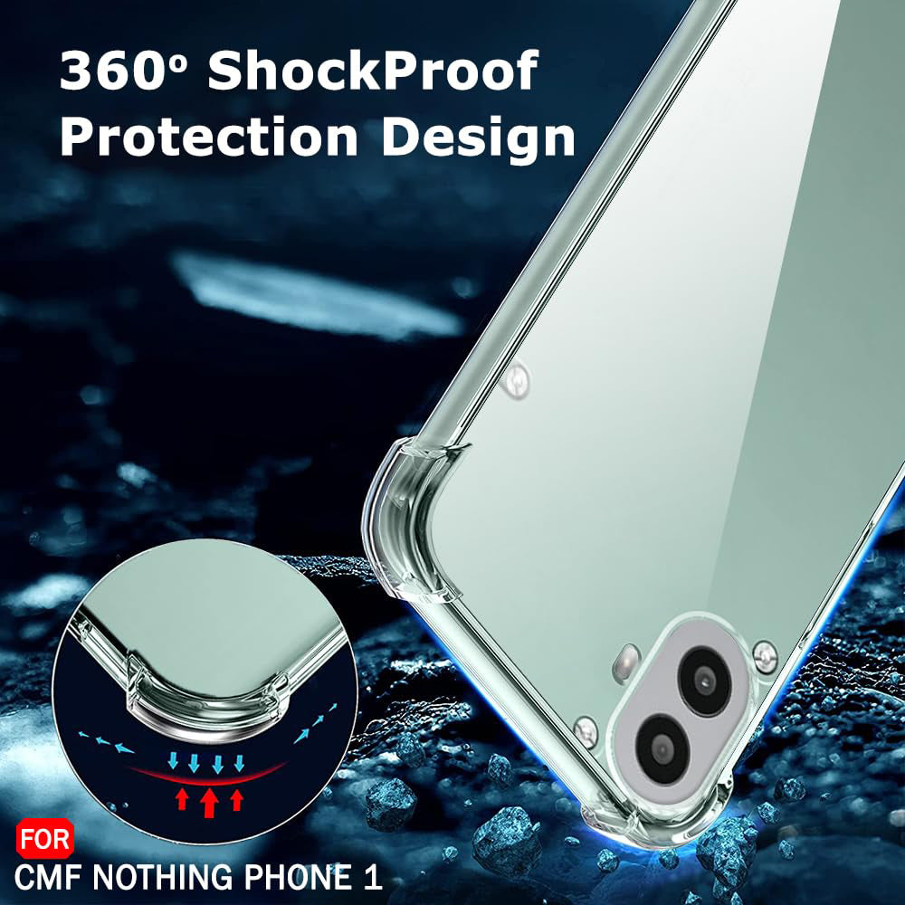 Capa para Nothing CMF Phone 2 Pro, Techsuit, Transparente à Prova de Choques, Transparente