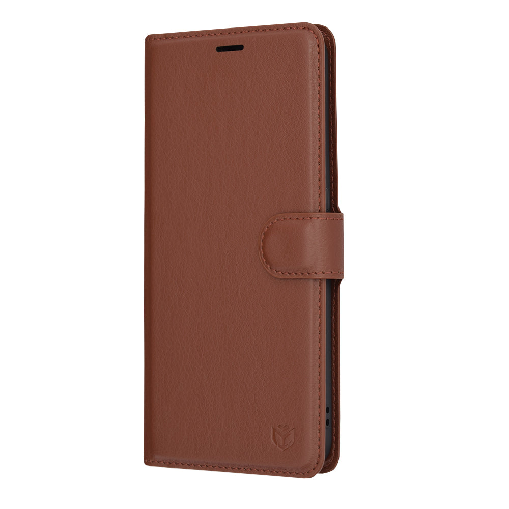 Capa para Nothing Phone (2), Techsuit, Leather Folio, Castanha