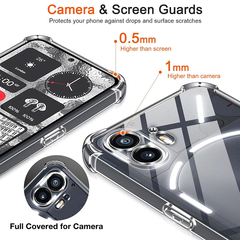 Capa para Nothing Phone (2), Techsuit, Shockproof Clear, Transparente