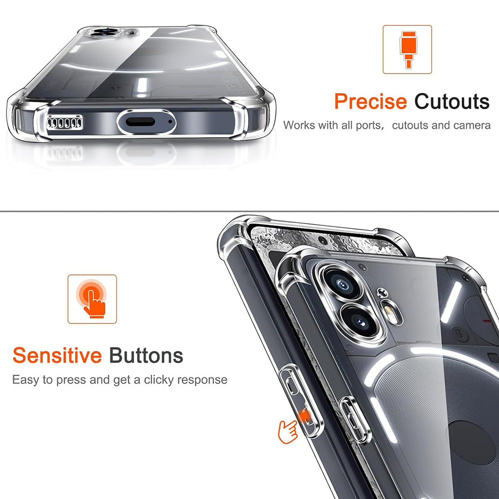 Capa para Nothing Phone (2), Techsuit, Shockproof Clear, Transparente