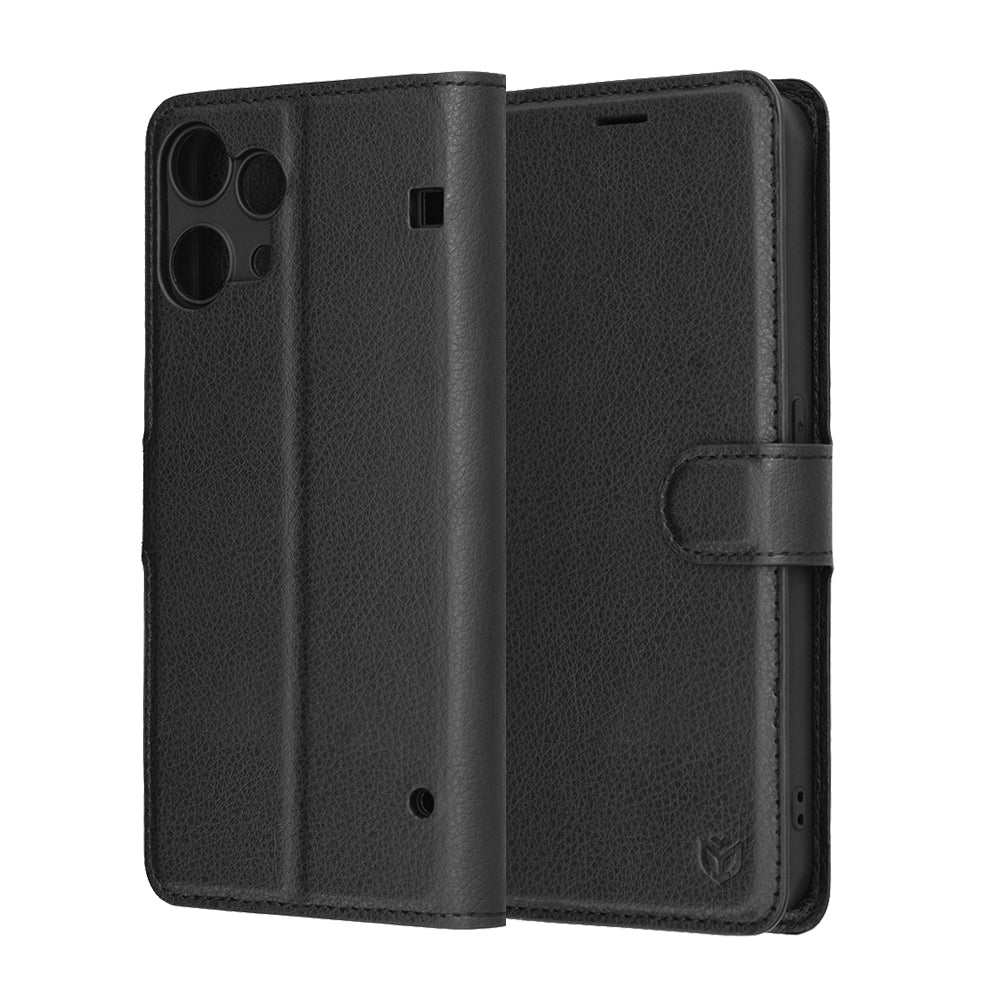 Capa para Nothing Phone (3a) Lite, Techsuit, Leather Folio, Preta