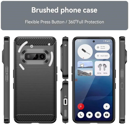 Capa para Nothing Phone (3a), Techsuit, Carbono, Preta
