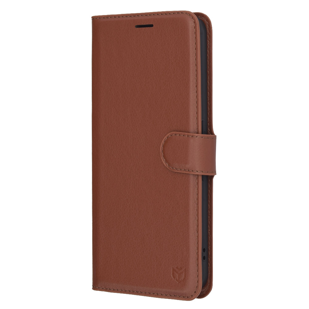 Capa para Nothing Phone (3a), Techsuit, Leather Folio, Castanha