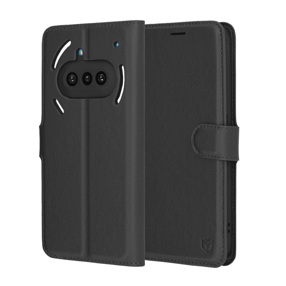 Capa para Nothing Phone (3a), Techsuit, Leather Folio, Preta