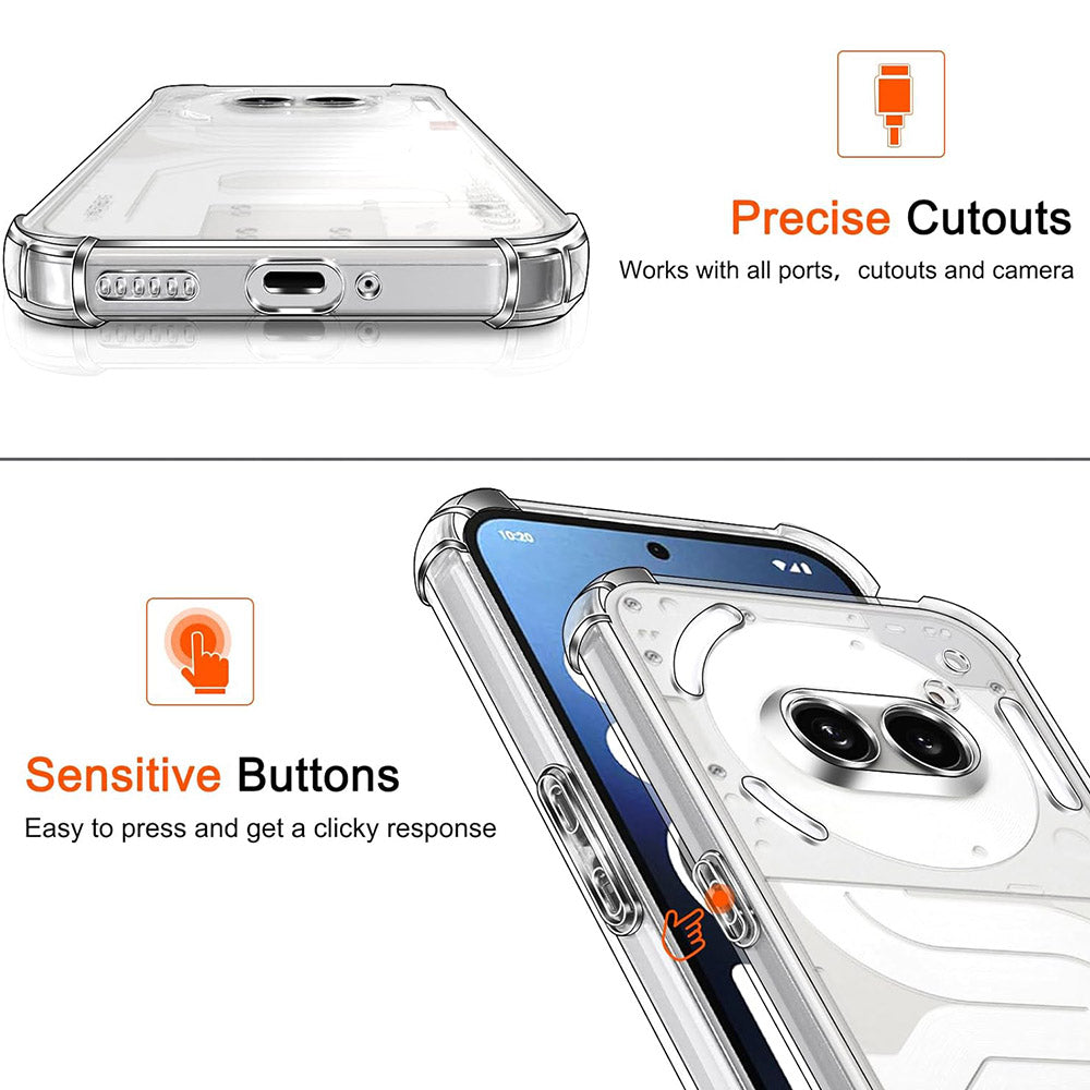 Capa para Nothing Phone (3a), Techsuit, Shockproof Clear, Transparente