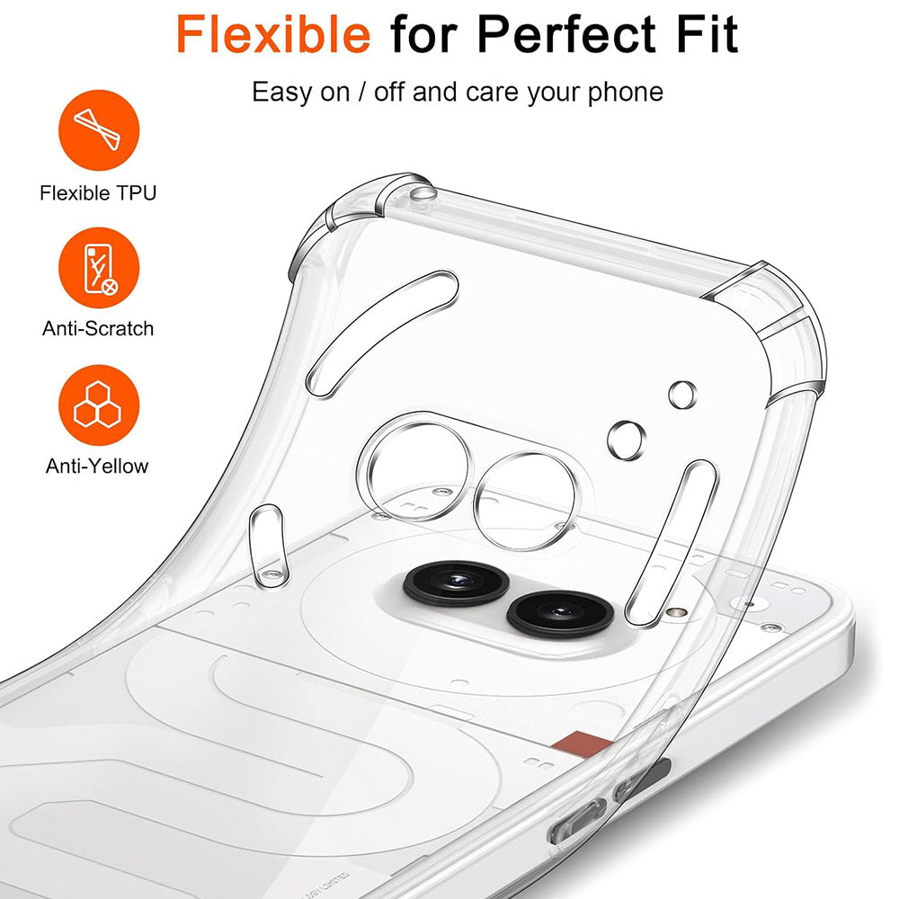 Capa para Nothing Phone (3a), Techsuit, Shockproof Clear, Transparente