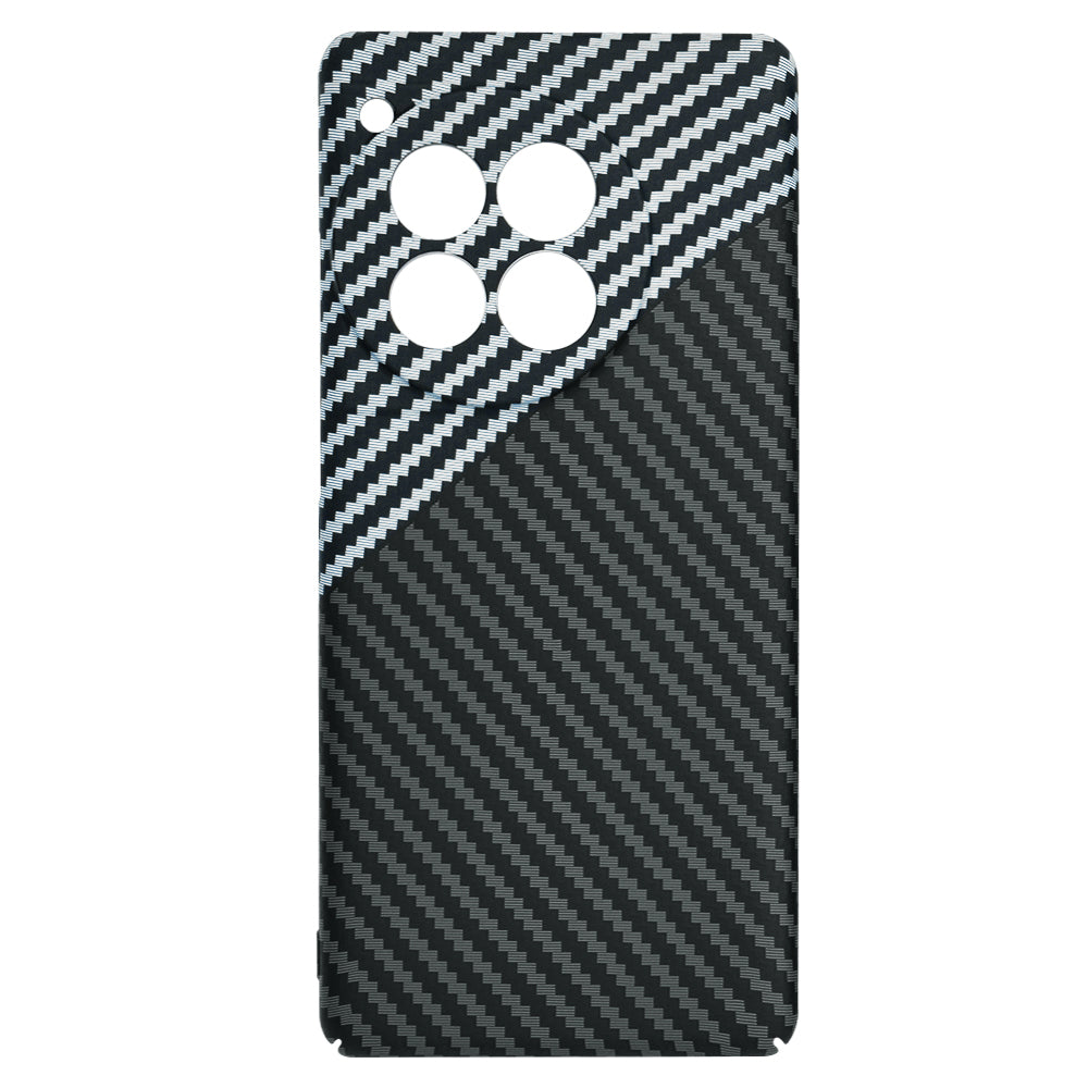 Capa para OnePlus 12R, Techsuit, Carbonite FiberShell, Preto Cinzento