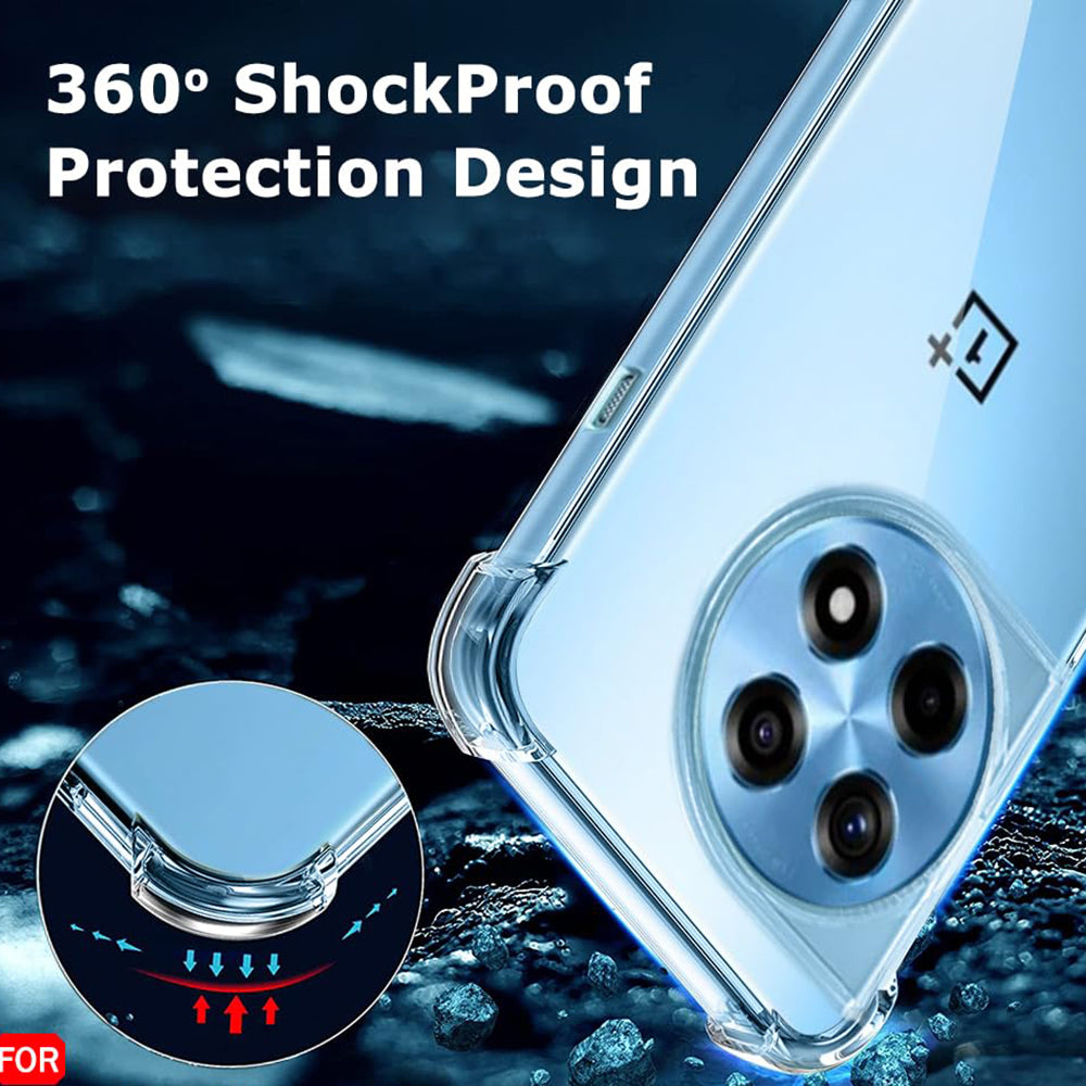 Capa para OnePlus 12R, Techsuit, Shockproof Clear, Transparente