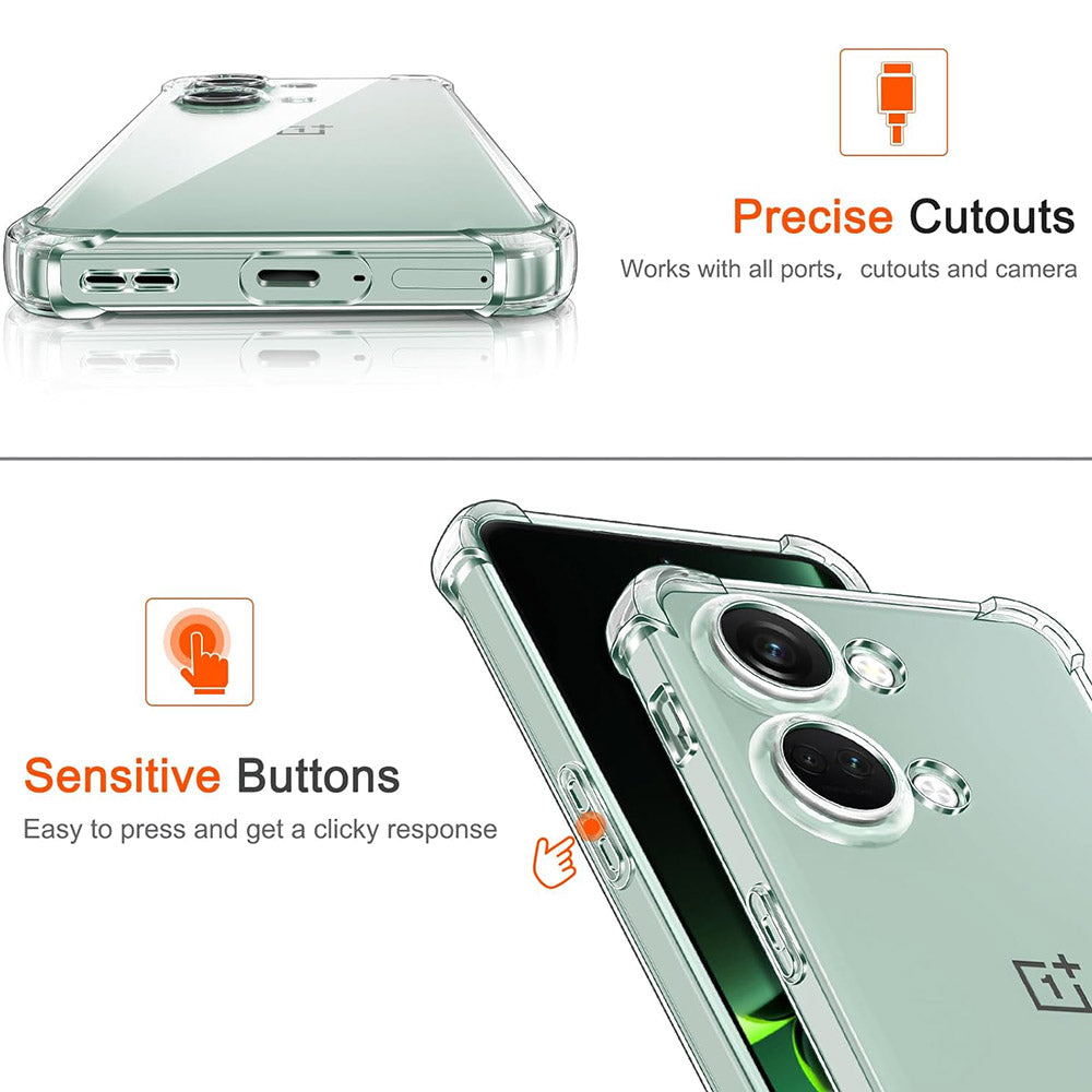 Capa para OnePlus Nord 3, Techsuit, Shockproof Clear, Transparente