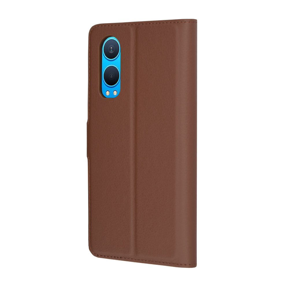 Capa para OnePlus Nord CE4 Lite, Techsuit, Leather Folio, Castanha