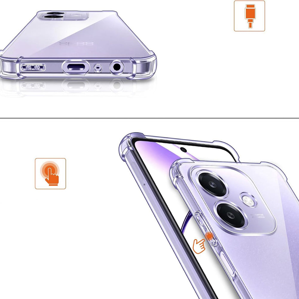 Capa para Oppo A3 4G, Techsuit, Shockproof Clear, Transparente