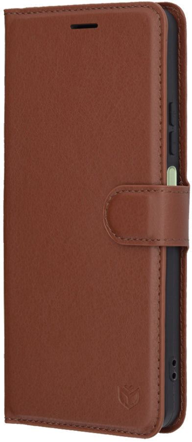 Capa para Oppo A5 Pro 4G / A5 Pro, Techsuit, Leather Folio, Castanha