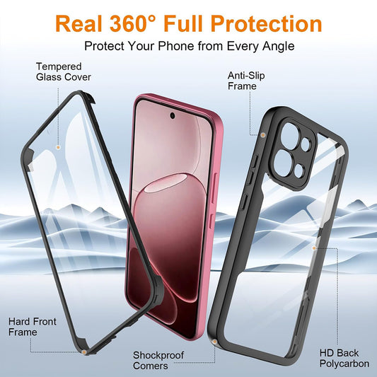 Capa para Oppo A6 Pro 5G / A6 Pro 4G, Techsuit, ColorVerse 360, Preta