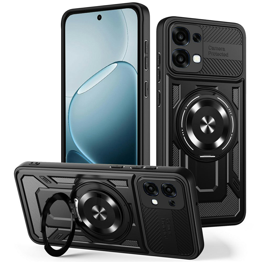 Capa para Oppo A6 Pro 5G / A6 Pro 4G, Techsuit, RuggedCam, Preta