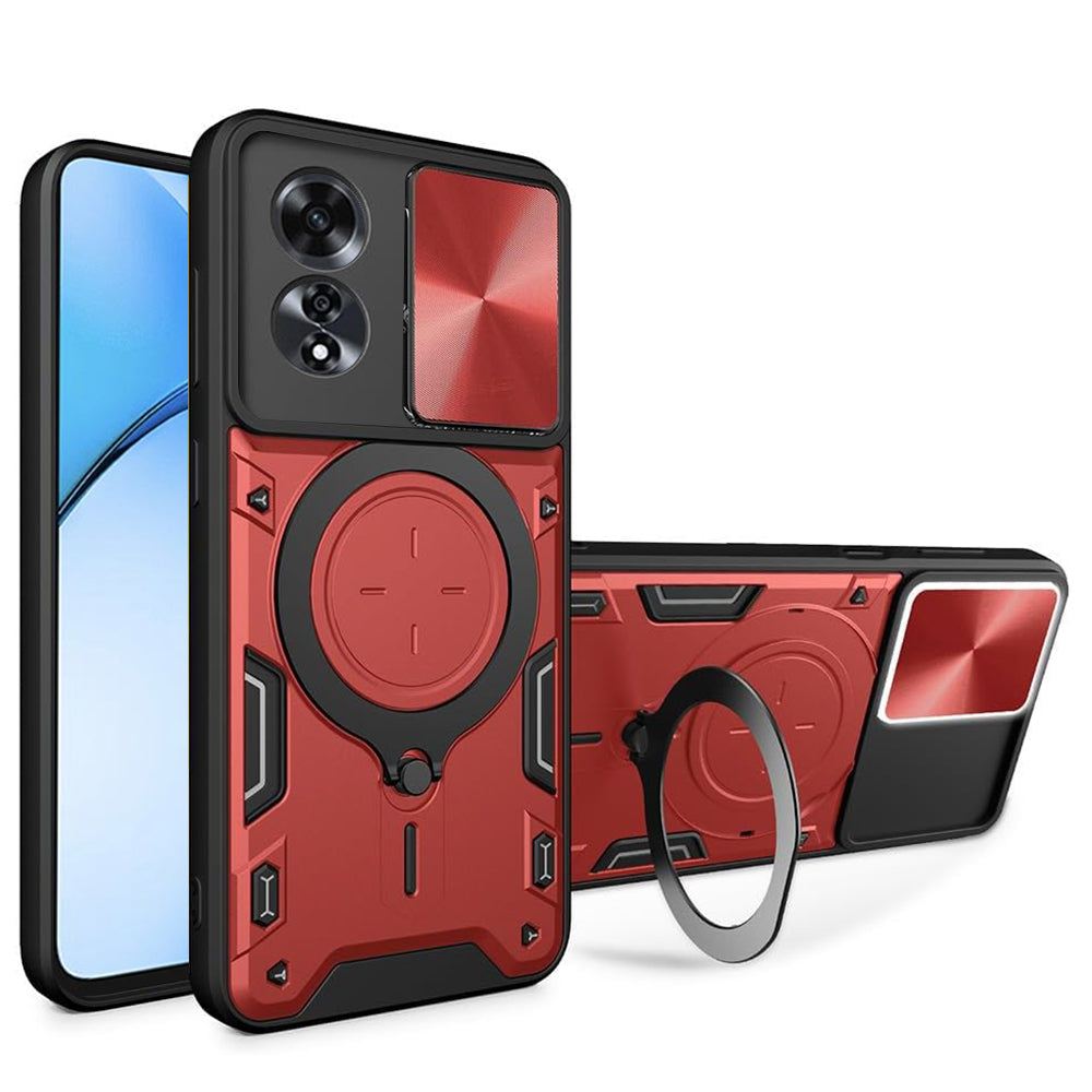 Capa para Oppo A60, Techsuit, CamGuard Pro, Vermelha
