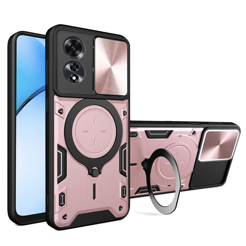 Capa para Oppo A60, Techsuit, CamGuard Pro, Rosa Dourado