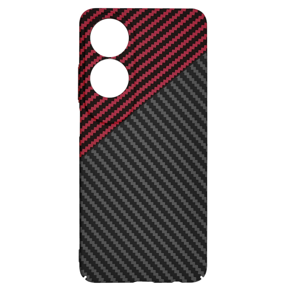 Capa para Oppo A60, Techsuit, Carbonite FiberShell, Preto Vermelho